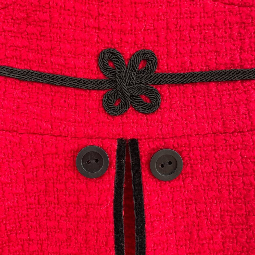 VTG Y2K Simon Chang Red Napoleon Military Nutcracker Vest Soutache Hussar Sz 10 - Picture 4 of 15